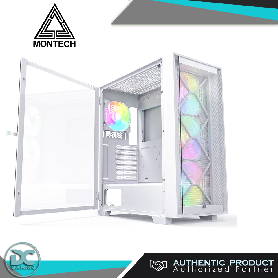 Montech Air 1000 Premium White - FREE 4 aRGB Fans